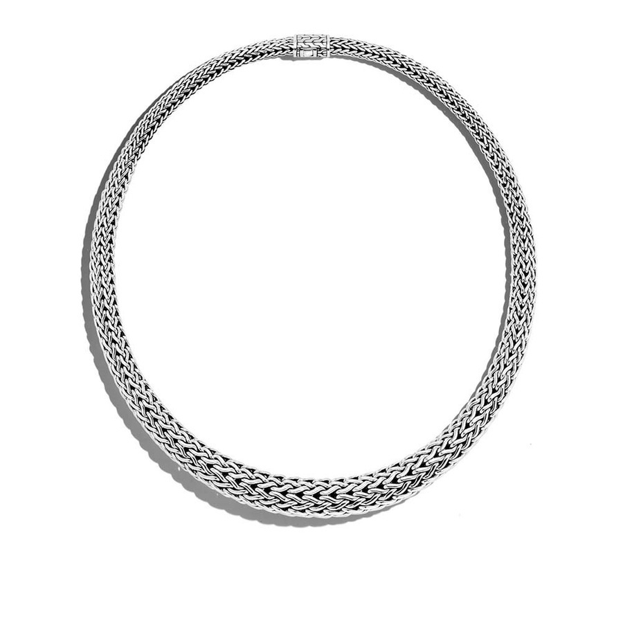 Shop John Hardy Graduated Classic Chain Silver Necklace - Nb93299x18 In Silver-tone