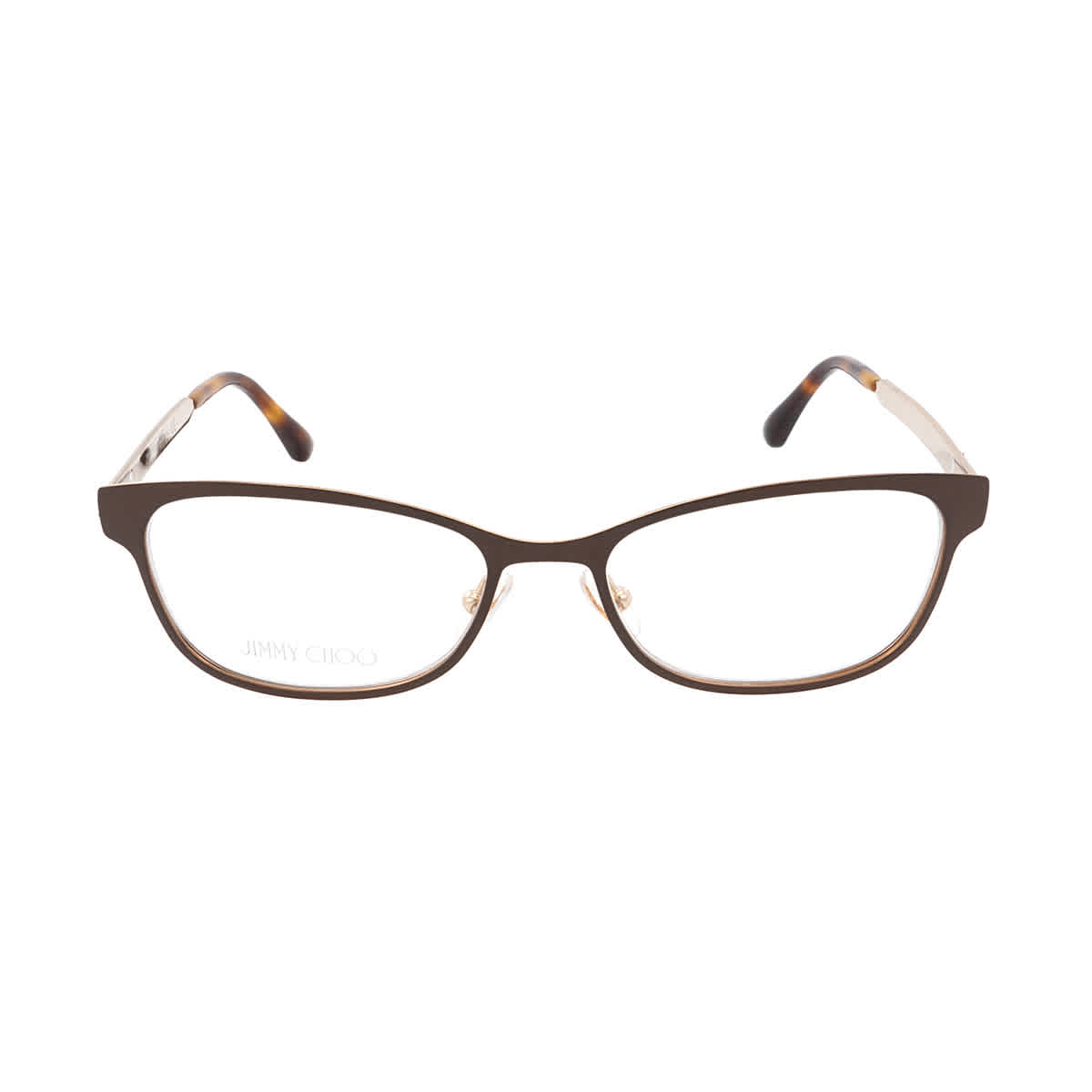 Jimmy Choo Demo Rectangular Ladies Eyeglasses Jc203 04in 52 In Brown