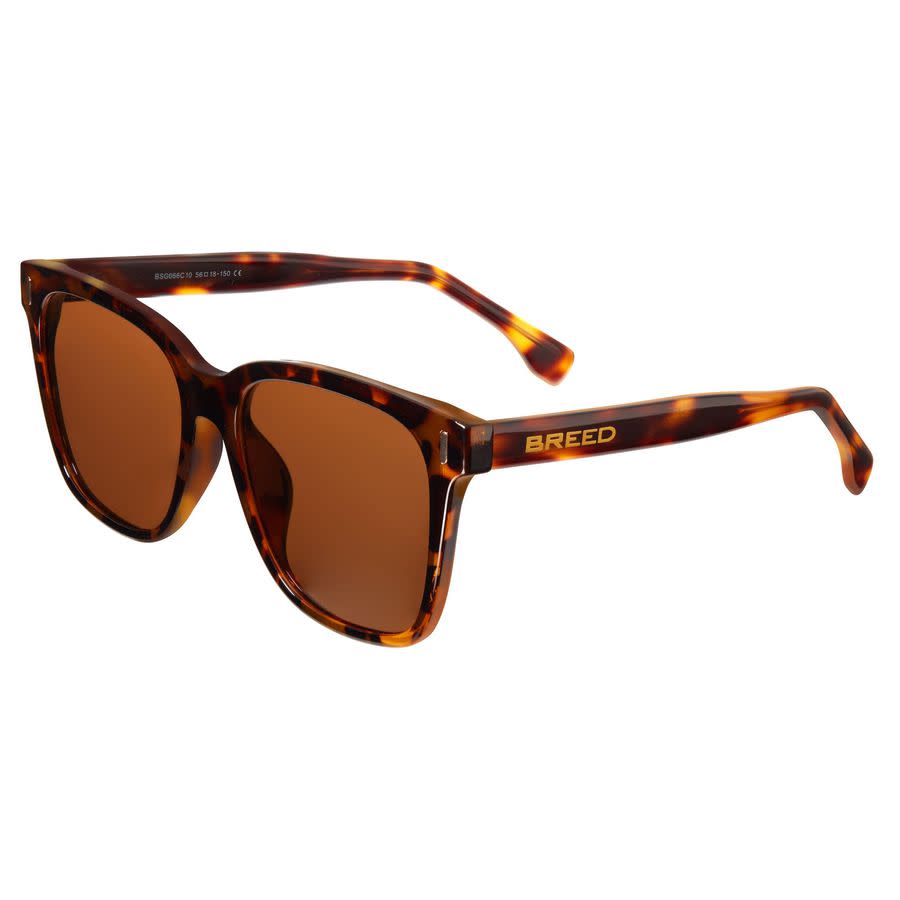 BREED BREED MENS TORTOISE SQUARE SUNGLASSES BSG066C10