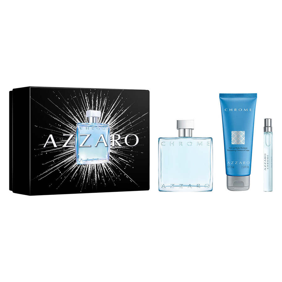Azzaro Mens Chrome Gift Set Fragrances 3614274306439