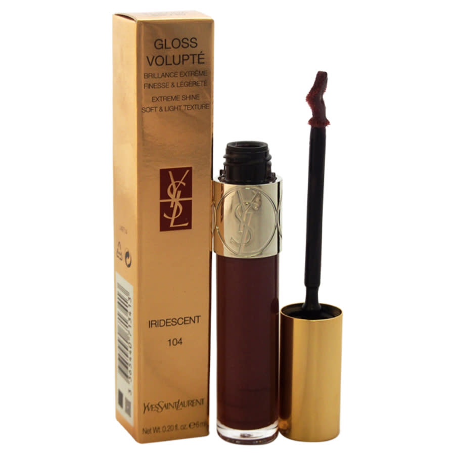 Saint Laurent Gloss Volupte - # 104 Prune Organdi By Yves  For Women - 0.2 oz Lip Gloss In N,a