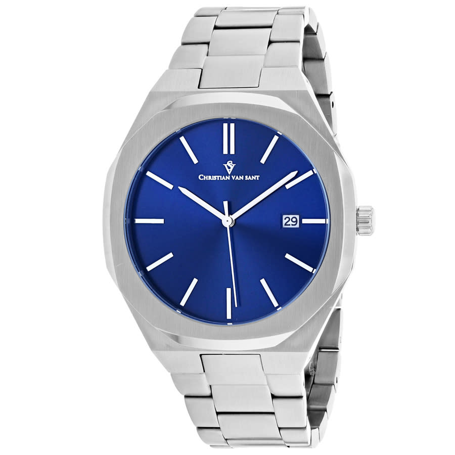 CHRISTIAN VAN SANT CHRISTIAN VAN SANT OCTAVIUS SLIM QUARTZ BLUE DIAL MEN'S WATCH CV0522