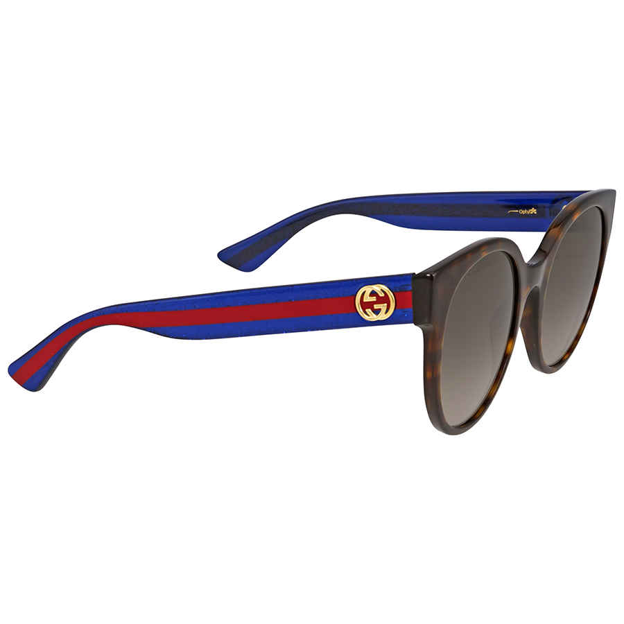 GUCCI ROUND BROWN GRADIENT SUNGLASSES