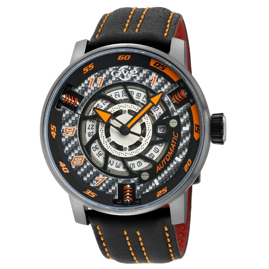 Gv2 By Gevril Motorcycle Automatic Black Dial Mens Watch 1312 In Black,gunmetal