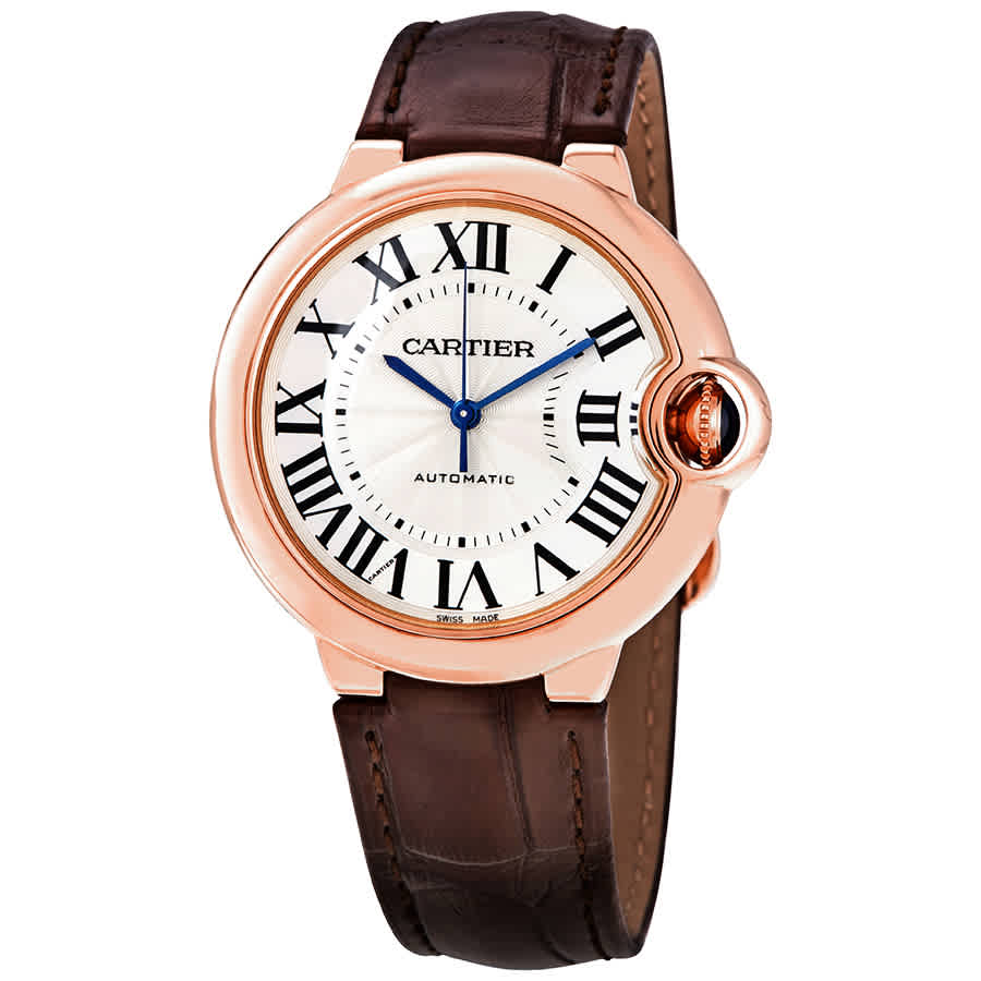 Cartier Ballon Bleu Automatic 18kt Rose Gold Ladies Watch Wgbb0009 In Black / Brown / Gold / Rose / Rose Gold / Silver