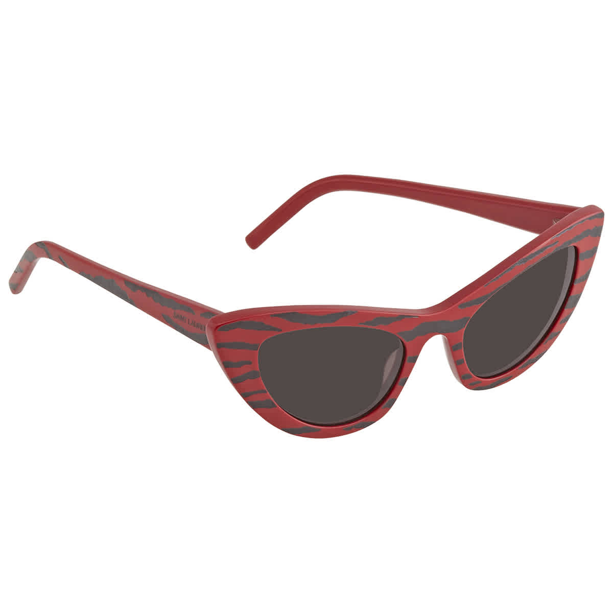 Saint Laurent Grey Cat Eye Ladies Sunglasses Sl 213 Lily00852 In Grey,red