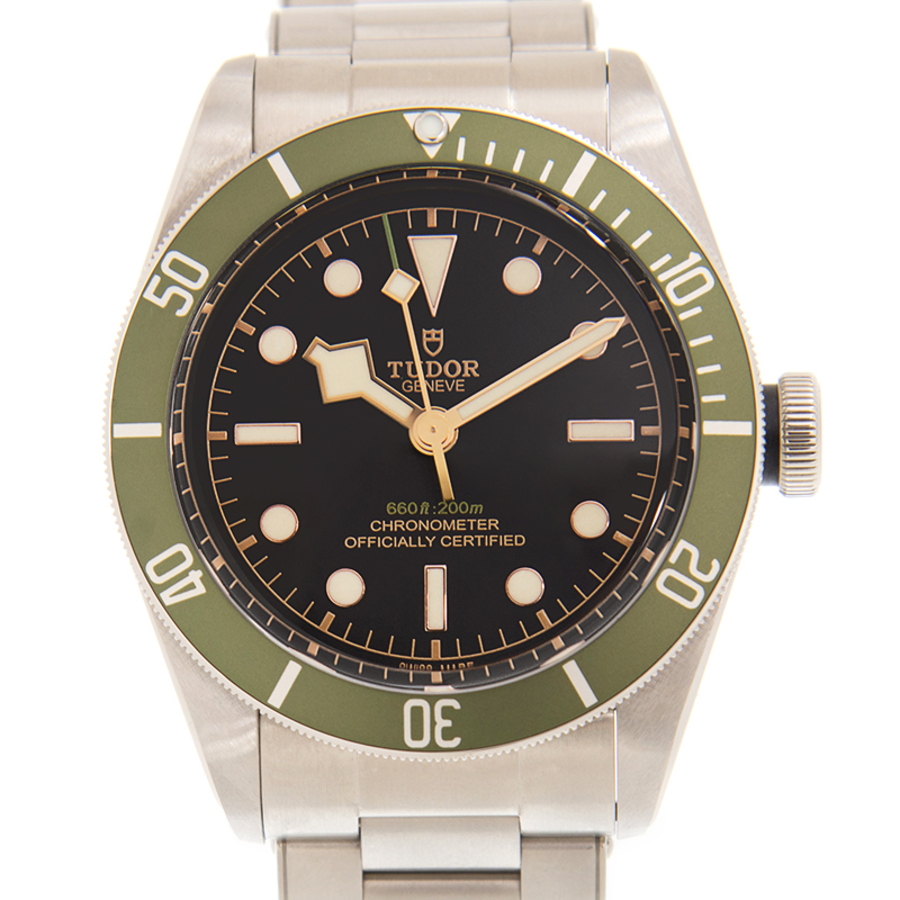 Tudor Harrods Automatic Black Dial Mens Watch 79230g In Black / Gold Tone / Green