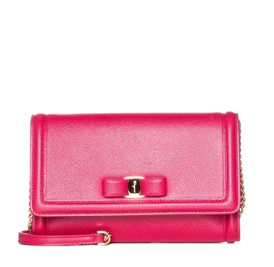 Salvatore Ferragamo Vara Bow Mini Crossbody Bag - Pink