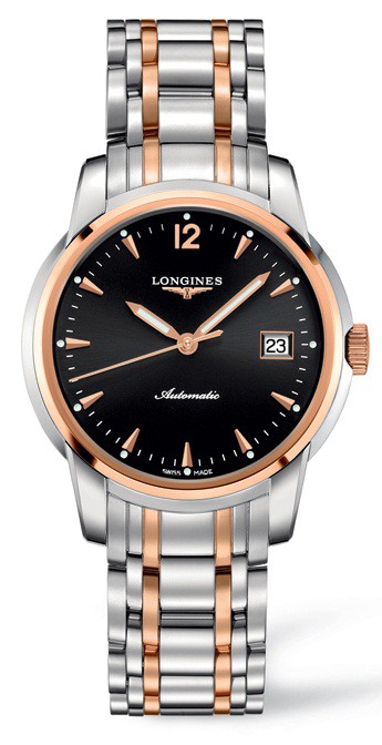 Longines Saint-imier Collection Automatic Black Dial Mens Watch L2.763.5.52.7 In Black,gold Tone,pink,rose Gold Tone,silver Tone