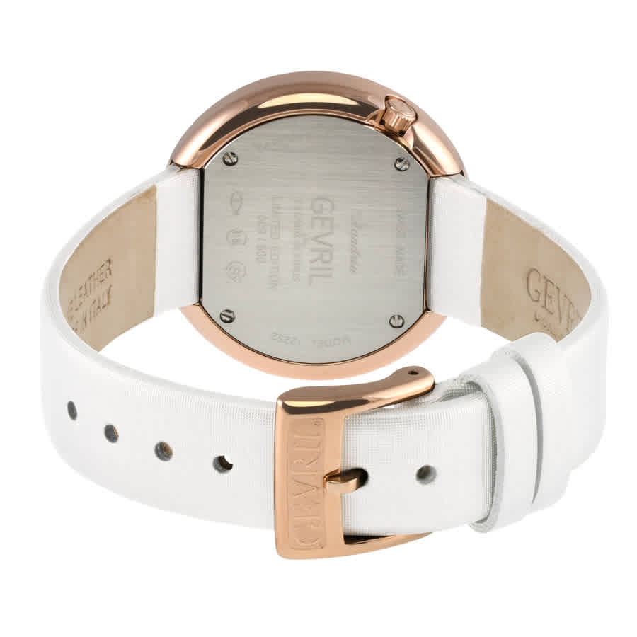 Shop Gevril Gandria Mother Of Pearl Dial Ladies Watch 12252-1 In Gold Tone / Mop / Mother Of Pearl / Rose / Rose Gold Tone / White