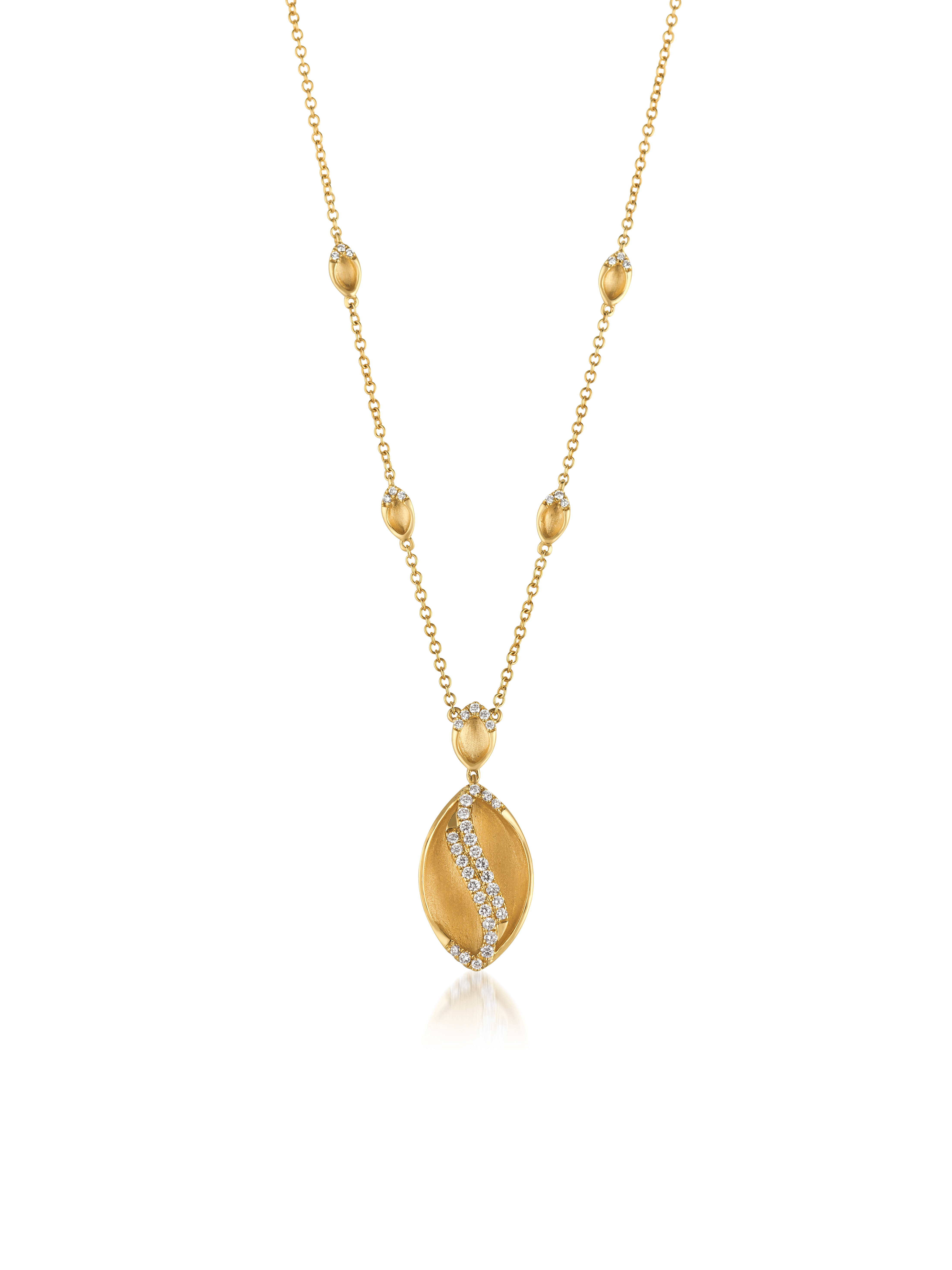 Le Vian Necklace Vanilla Diamonds Set In 14k Honey Gold Yqym 6 In Yellow