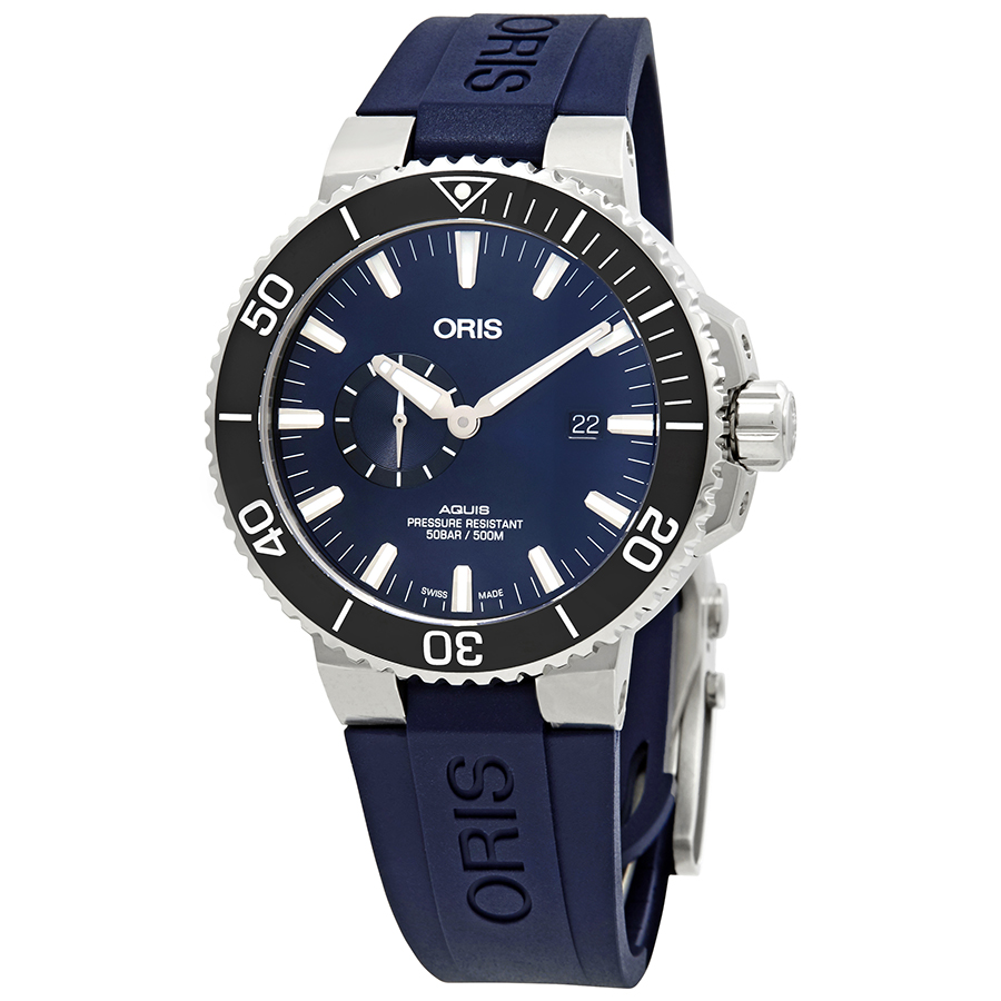 Oris Aquis Automatic Blue Dial Mens Watch 01 743 7733 4135-07 4 24 65eb In Black,blue,silver Tone