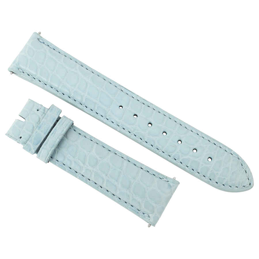 Hadley Roma 20 Mm Matte Baby Blue Alligator Leather Strap