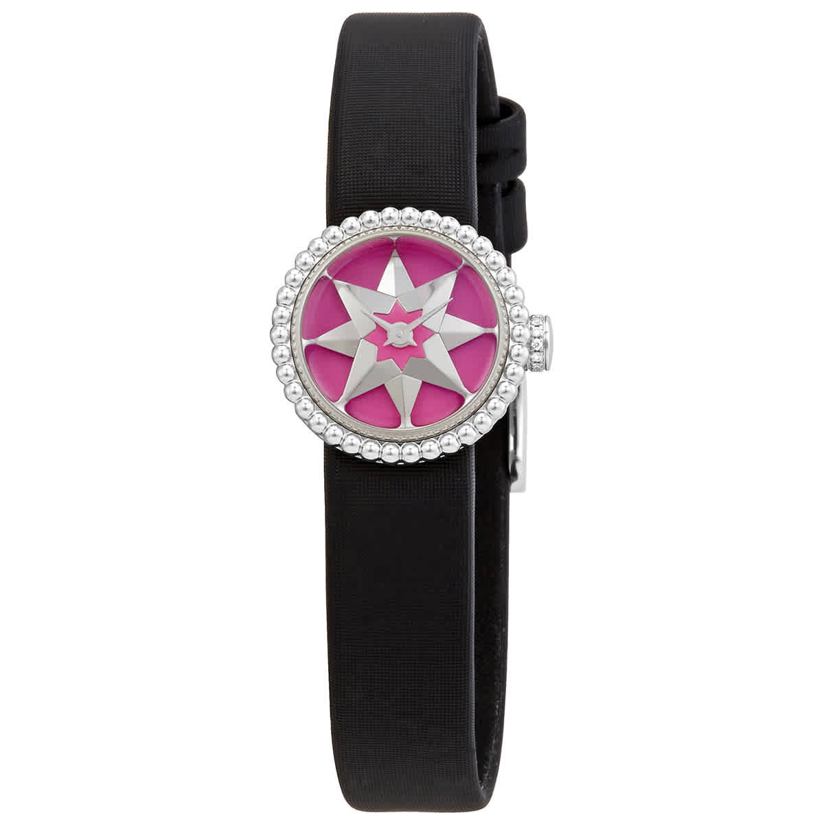 Shop Dior La D De  Quartz Ladies Watch Cd040112a005 In Black / Pink / Rose