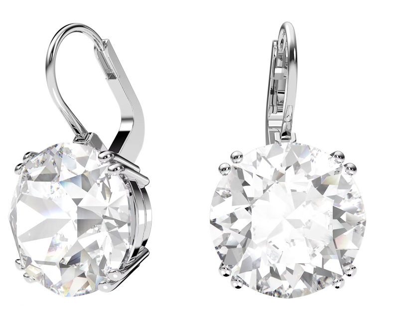 Shop Swarovski Ladies Millenia Round Cut Drop Earrings In White