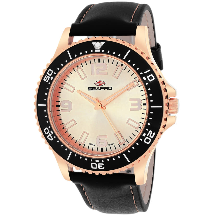 Shop Seapro Tideway Quartz Rose Gold Dial Men's Watch Sp5314 In Black / Gold / Gold Tone / Rose / Rose Gold / Rose Gold Tone