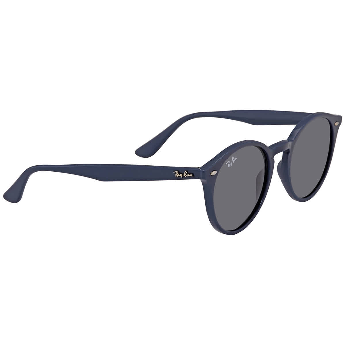 Ray Ban Dark Grey Round Unisex Sunglasses Rb2180 657687 51 In Blue,grey