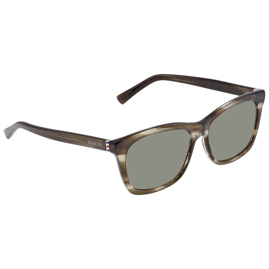 GUCCI GREY RECTANGULAR MENS SUNGLASSES GG0449S 006 56