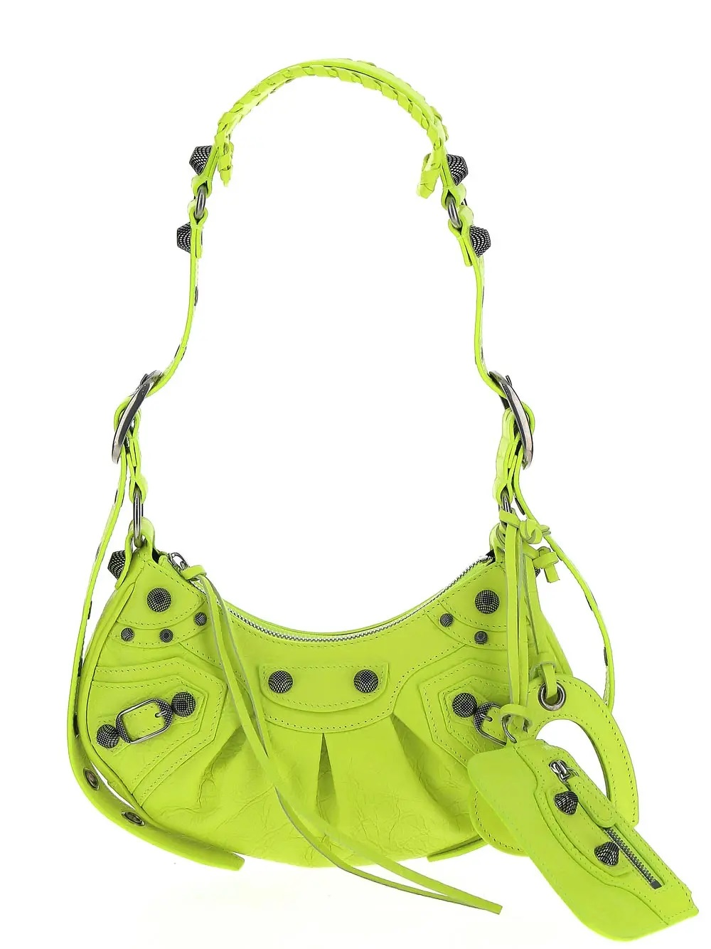 Balenciaga Le Cagole Xs Shoulder Bag In Neon Yellow