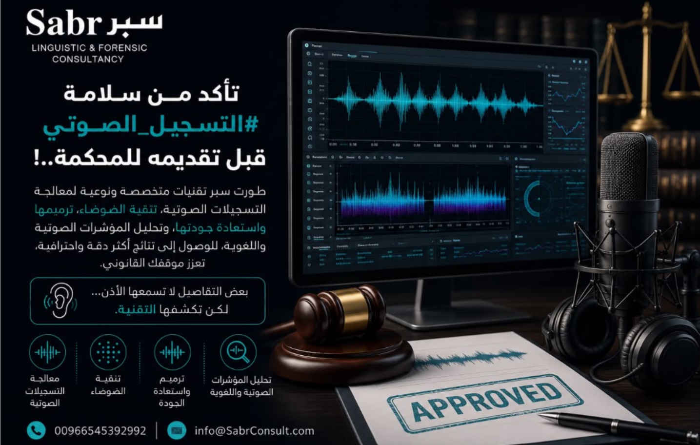 تعزيز موثوقية التسجيلات الصوتية في السياقات العدلية