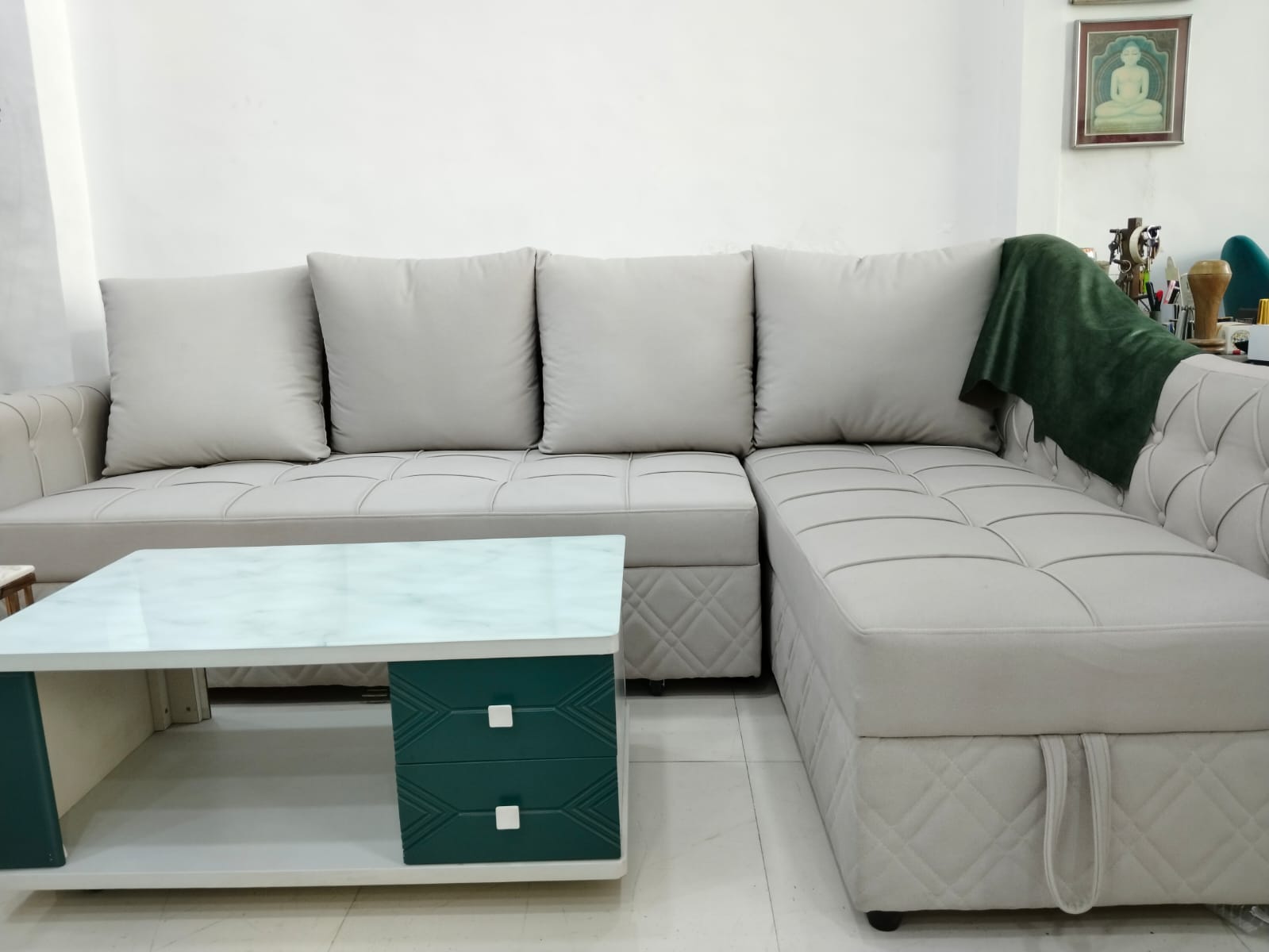 Versatile Comfort: L-Shaped Sofa Set - Image 2