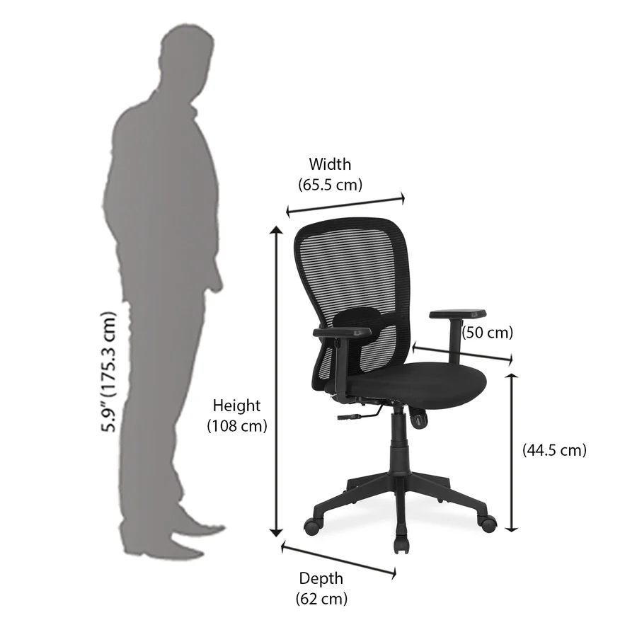 Nilkamal Alba Revolving Chair (mid back) - Image 3