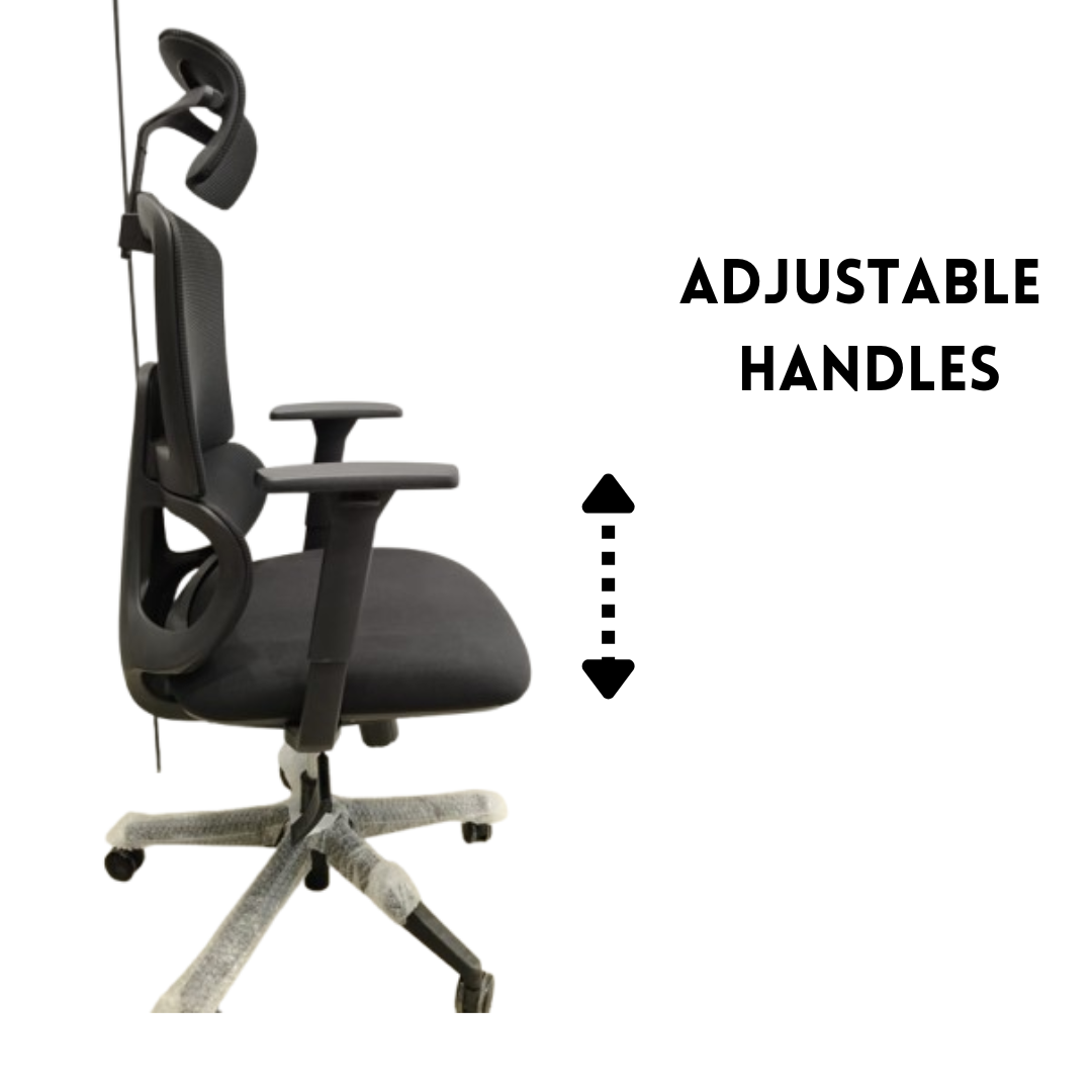 Ergonomic Comfort: High-Back Office Chair with Headrest - Image 2
