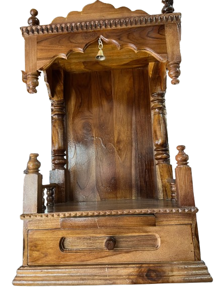 Handcrafted Wooden Temple(18inch) for Home & Office