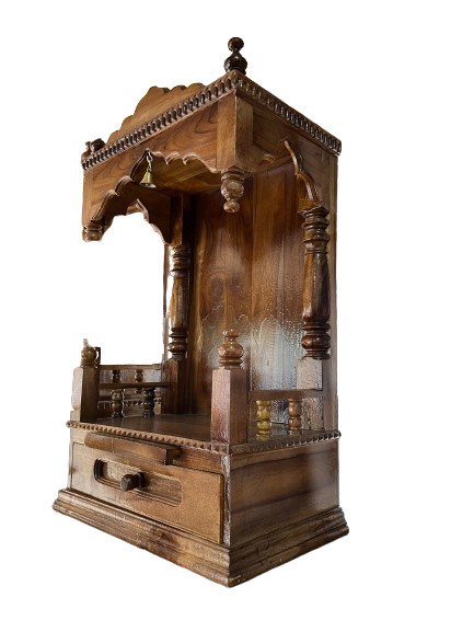 Handcrafted Wooden Temple(18inch) for Home & Office - Image 2
