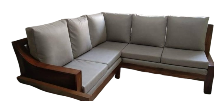 Wooden corner sofa teak wood