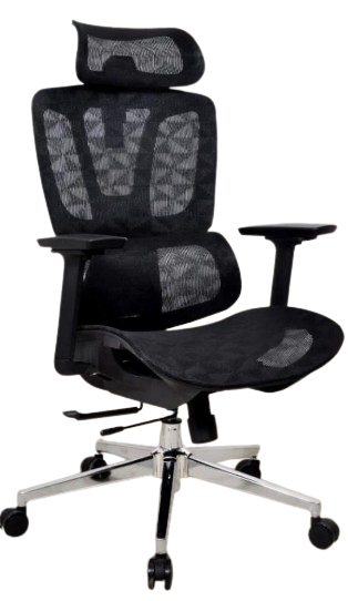 ProZen High-Back Ergonomic Mesh Chair – Adjustable Headrest, Lumbar & Recline Support (Black)