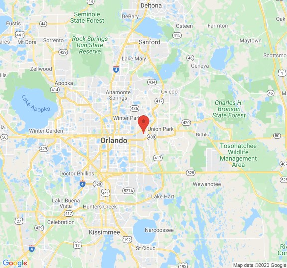 wwe performance center orlando floride - map