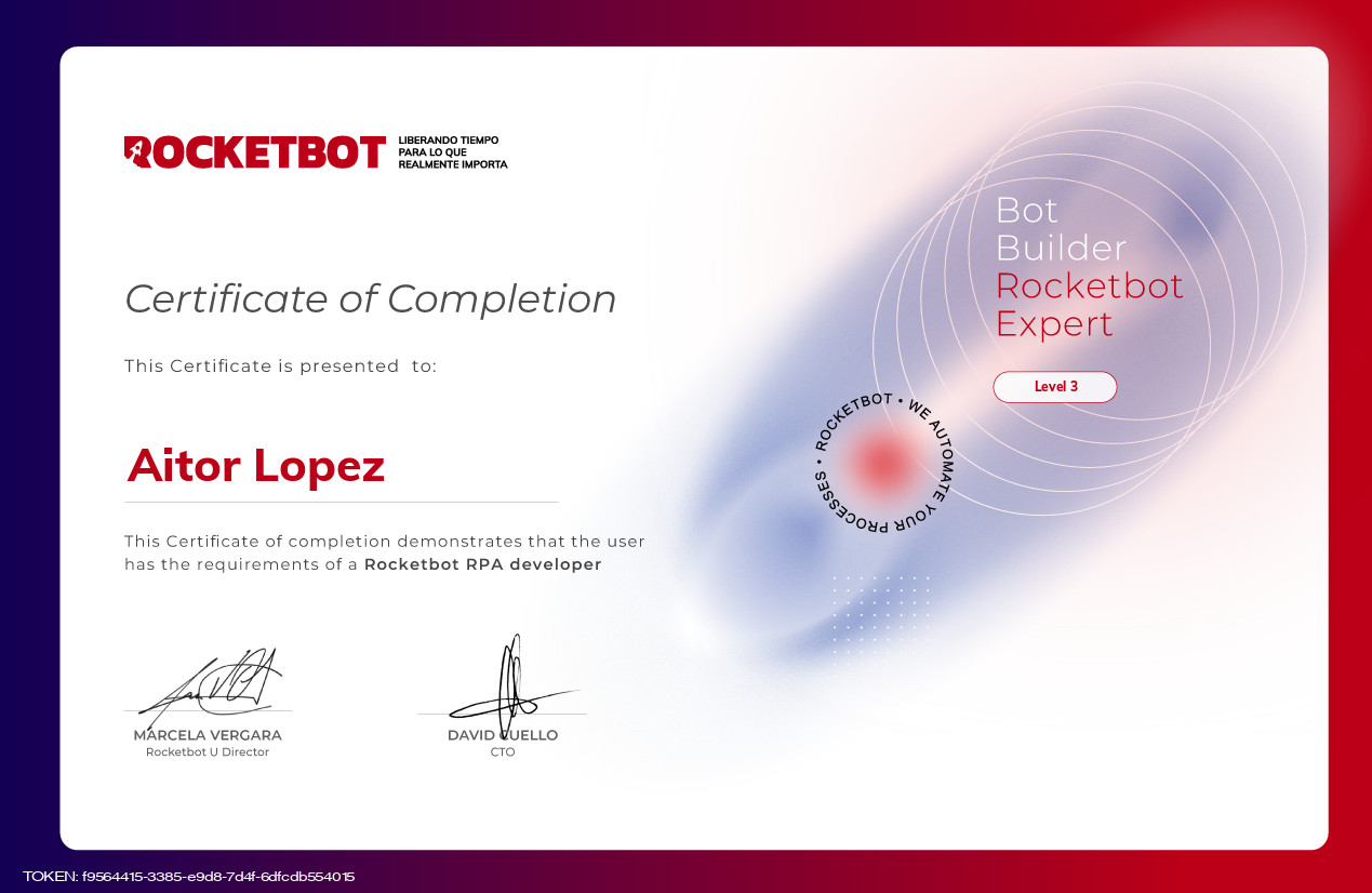 Bot Builder Rocketbot Expert Level 3