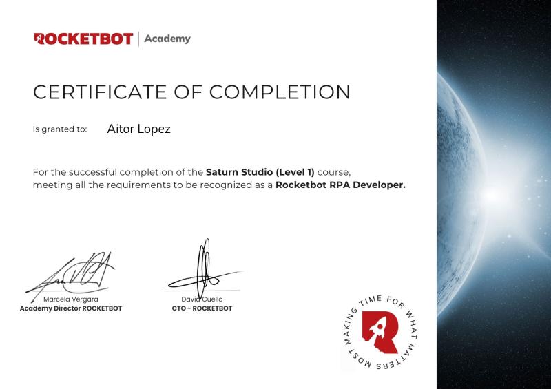 Saturn Studio Level 1