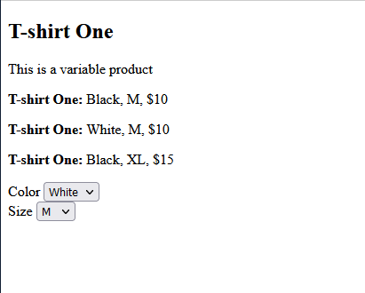 Variable Product Variable Product