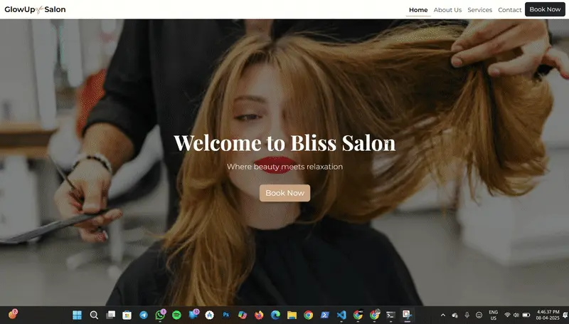 💇 Salon site — Next.js Template Template Preview