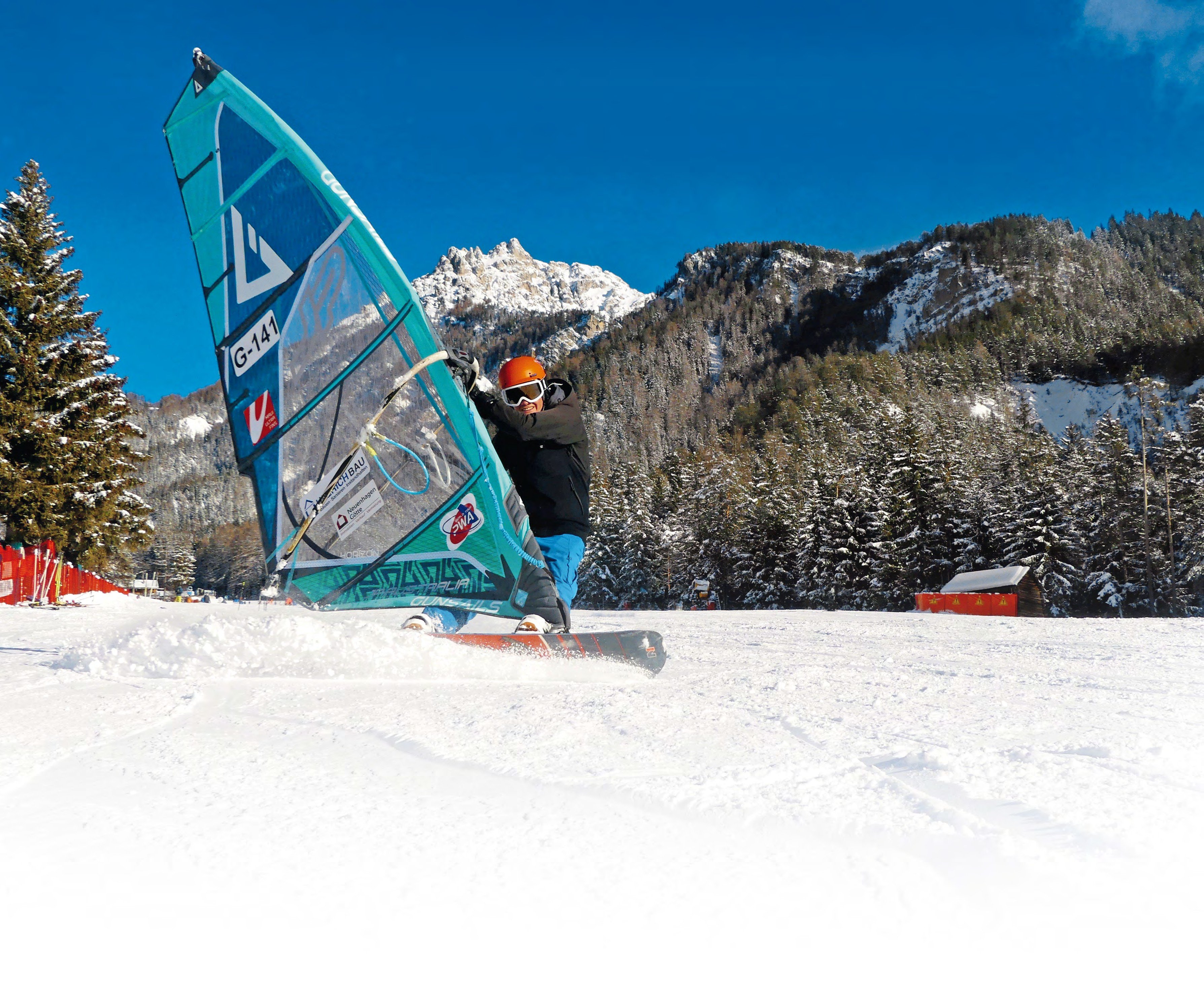 Snowsurfen: So funktioniert Windsurfen auf Schnee