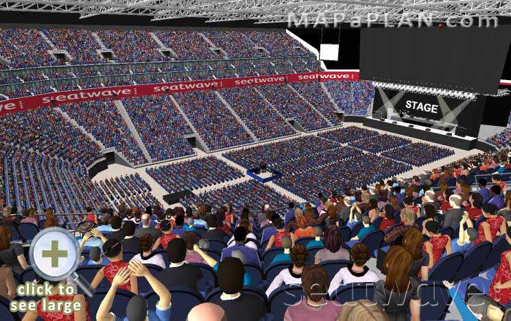The O2 Arena London seating plan Block 417 Row N view
