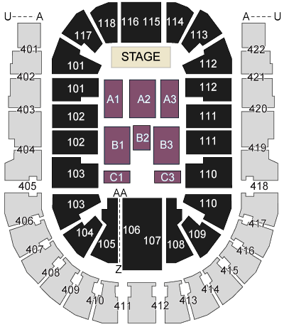 The O2 Arena London seating plan All blocks