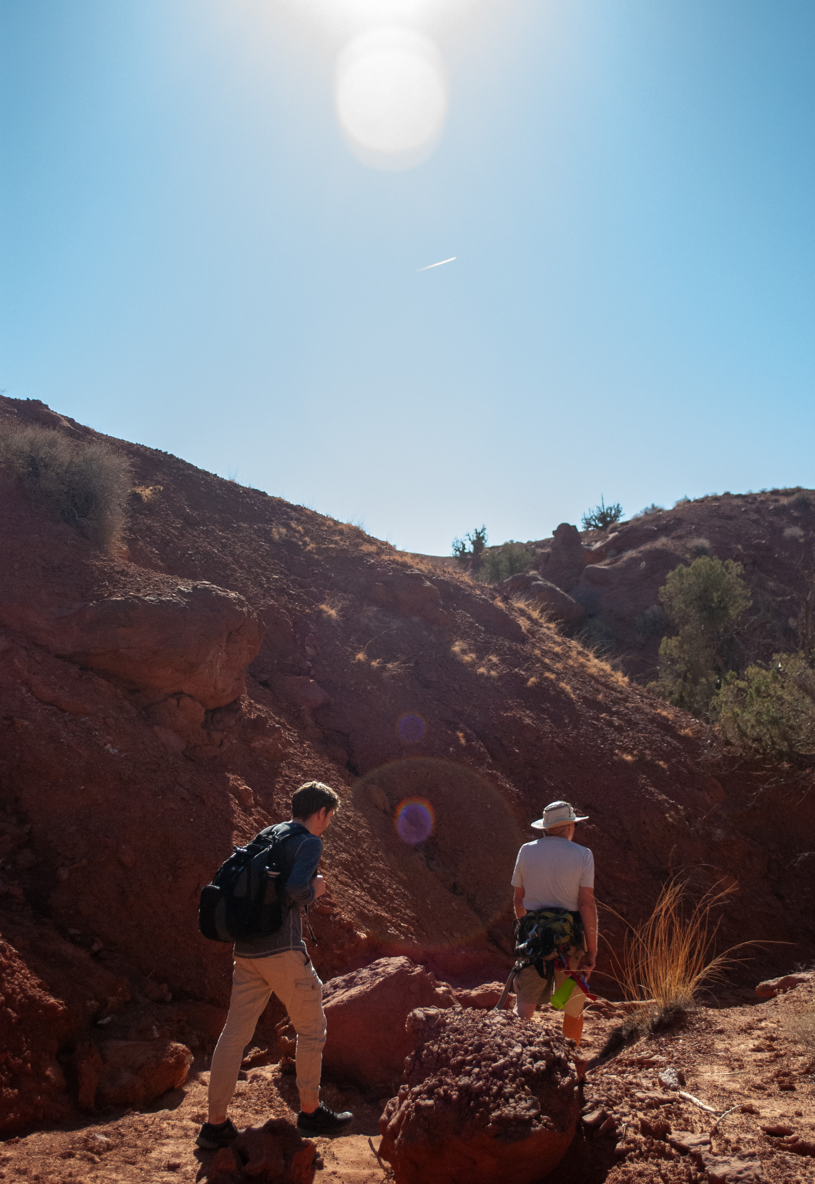 Hiking in Little Blue John Wash