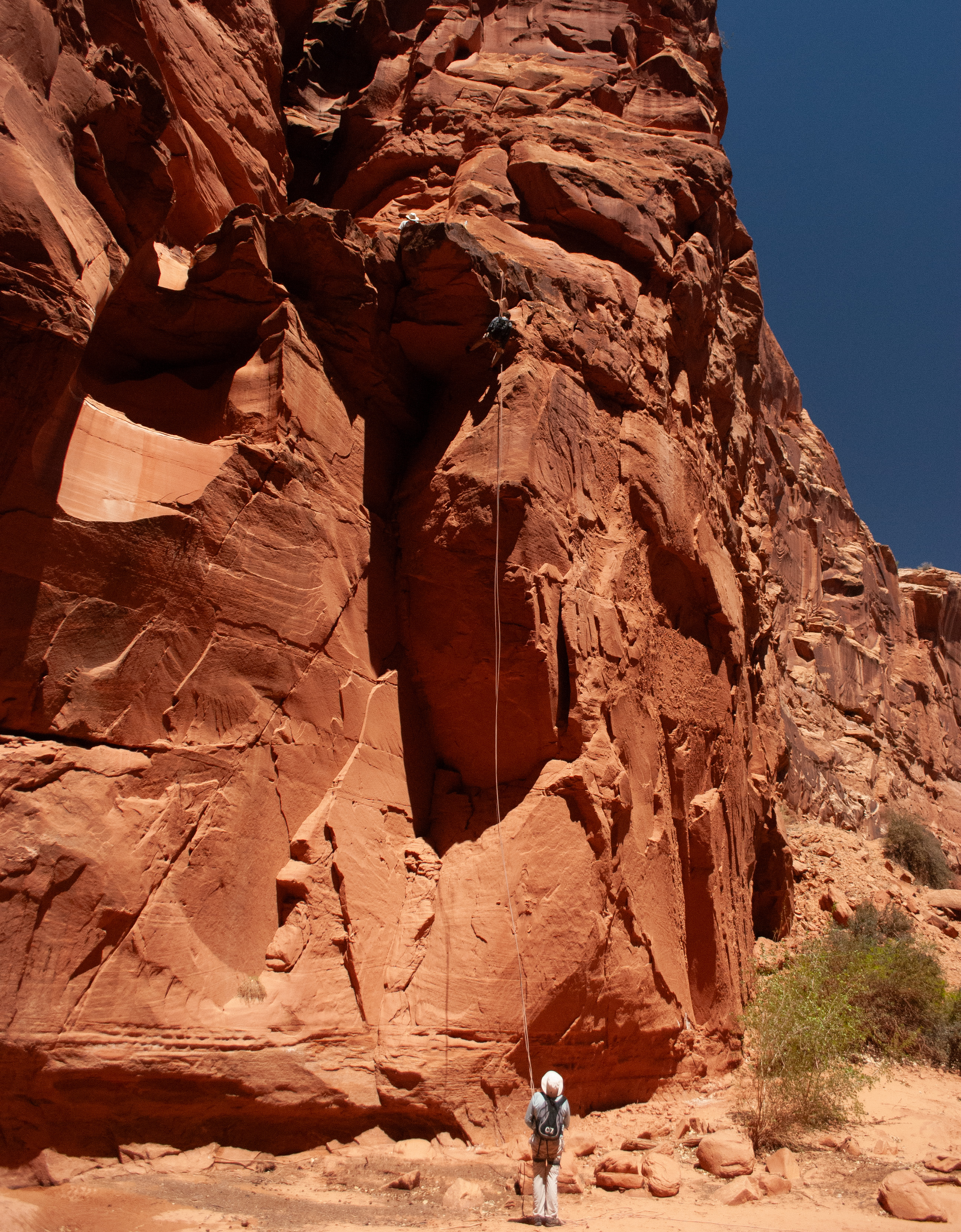Blue John Canyon rappel long shot