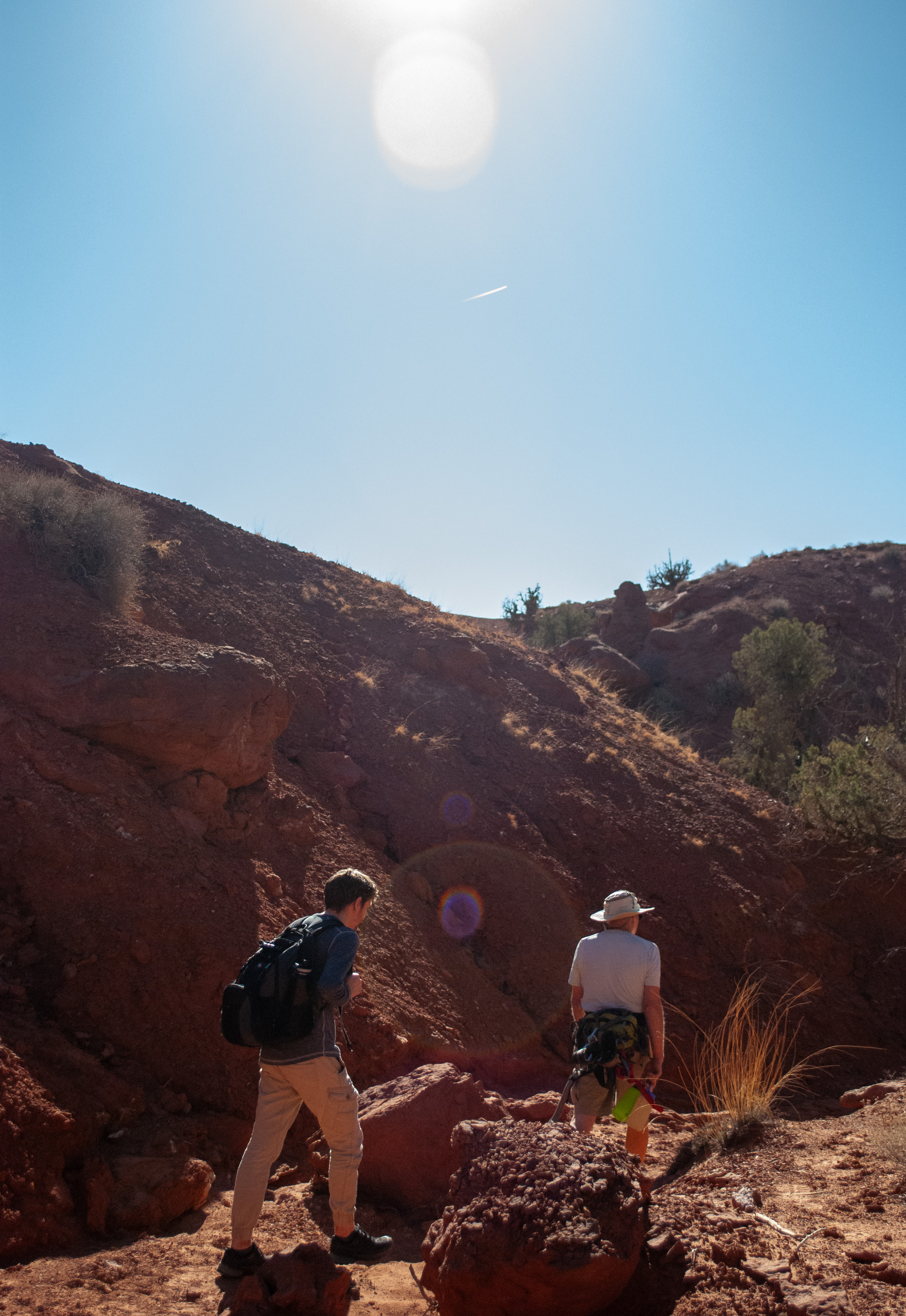 Hiking in Little Blue John Wash