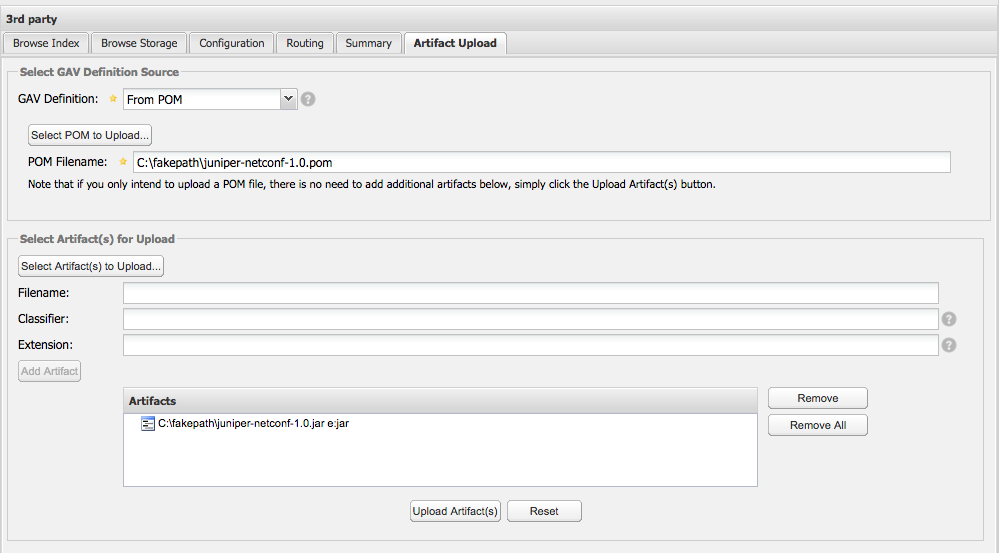 Upload artifact
