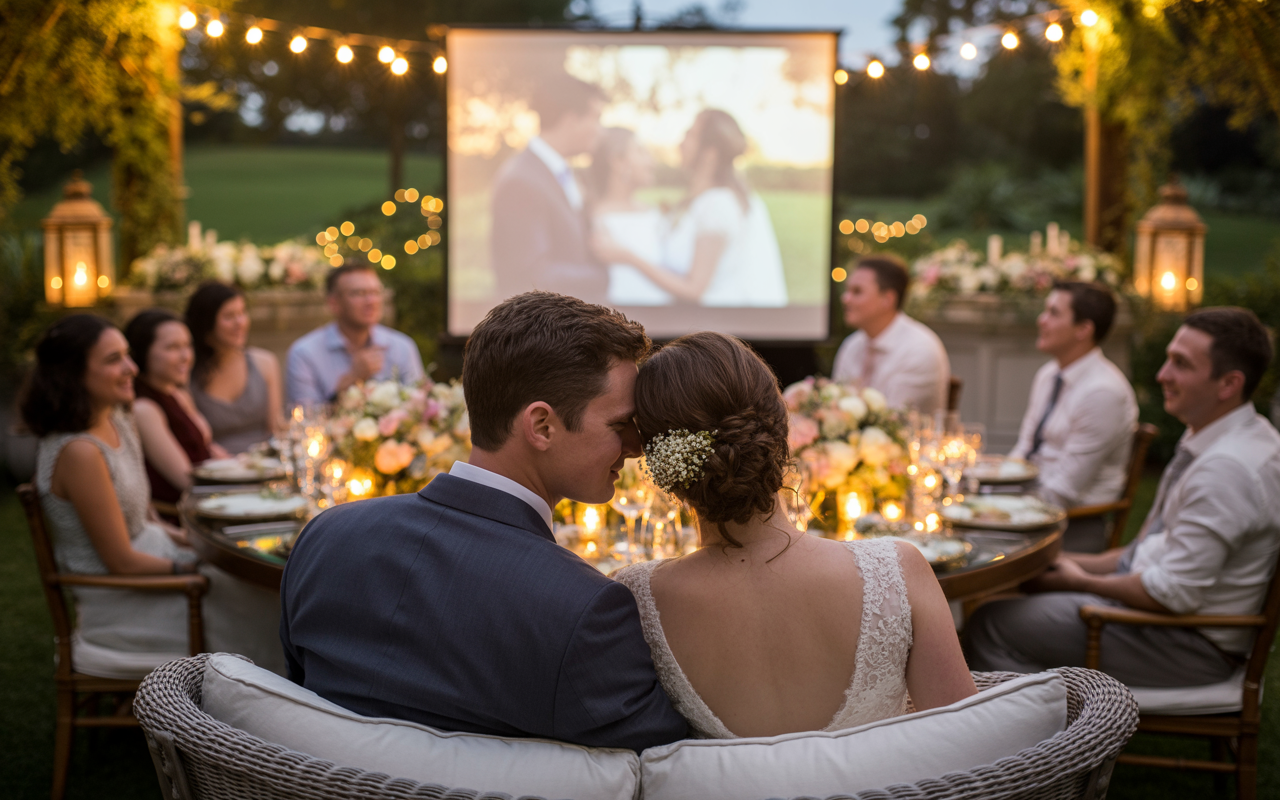 Comment afficher les photos de la galerie sur un écran géant pendant la soirée