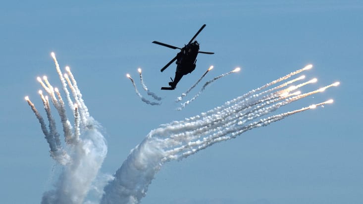 IDAS self protection system, NH90 dispensing flares