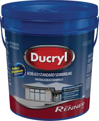 tinta ducryl acrílico semibrilho branco 18 litros 7400