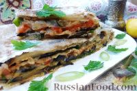 Фото к рецепту: Пирог из лаваша с овощами и грибами Фото к рецепту: Пирог из лаваша с овощами и грибами