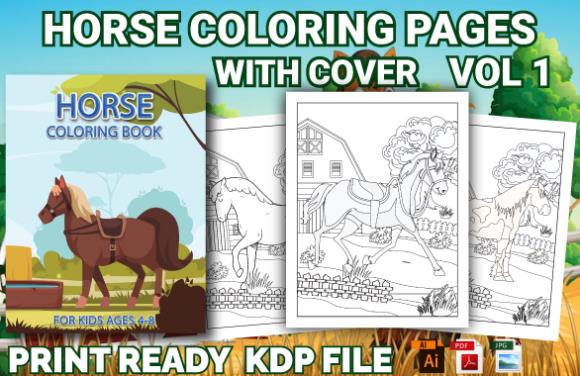 Horse Coloring Book Cover