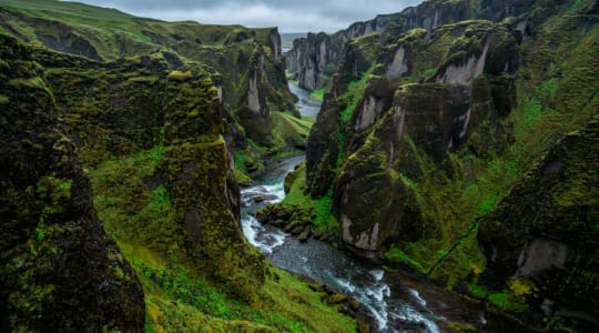 Photo of Fjadrargljufur canyon