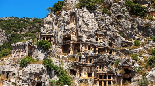 Photo of Lycian rock tombs